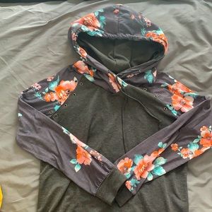 Light weight floral hoodie